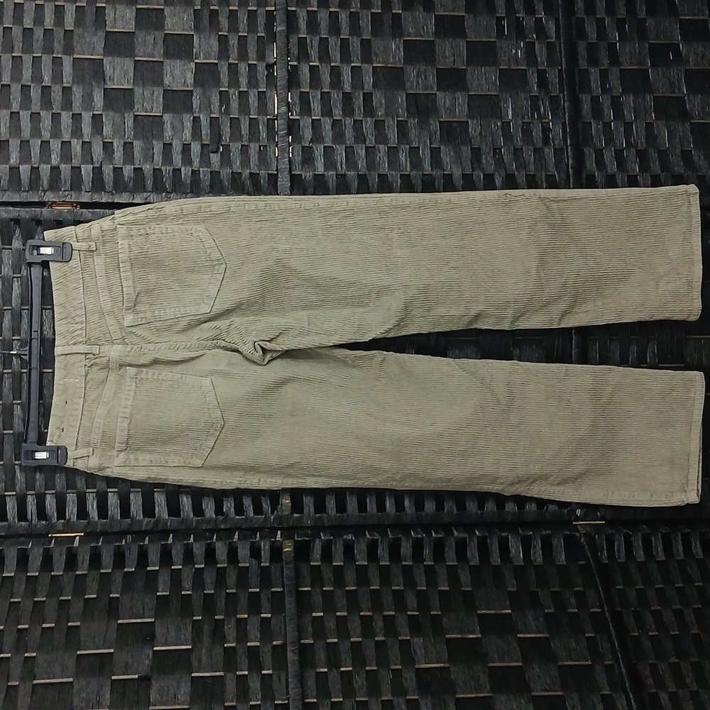 Hollister Womens High Rise Dad Pants Corduroy Sage Green SZ 00S W23 - Picture 3 of 3